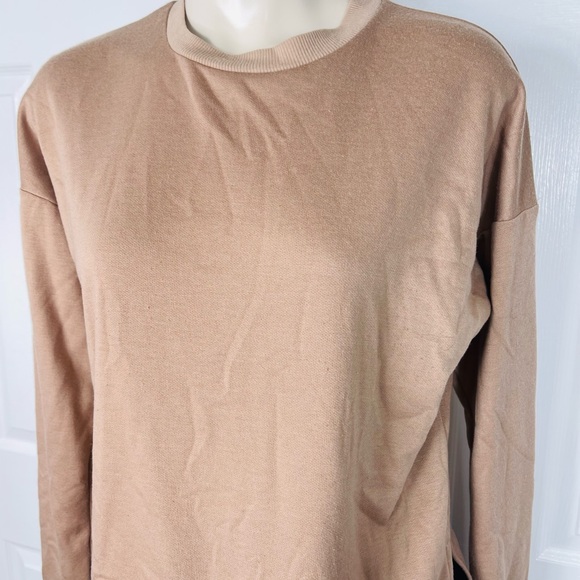 FOREVER 21 top solid pullover long sleeve sweatshirt mocha tan XS - Picture 7 of 7